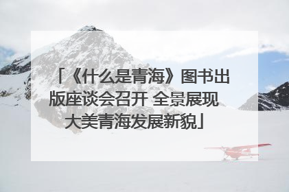 《什么是青海》图书出版座谈会召开 全景展现大美青海发展新貌