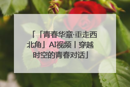 「青春华章·重走西北角」AI视频丨穿越时空的青春对话