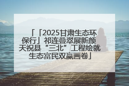 「2025甘肃生态环保行」祁连叠翠展新颜 天祝县“三北”工程绘就生态富民双赢画卷