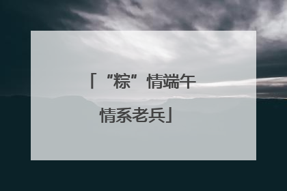 “粽”情端午 情系老兵