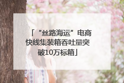 “丝路海运”电商快线集装箱吞吐量突破10万标箱