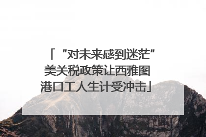 “对未来感到迷茫” 美关税政策让西雅图港口工人生计受冲击