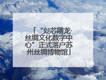 “彣芯雕龙·丝绸文化数字中心”正式落户苏州丝绸博物馆
