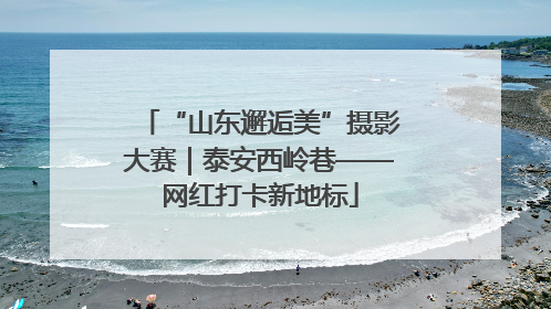 “山东邂逅美”摄影大赛｜泰安西岭巷——网红打卡新地标