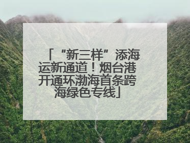 “新三样”添海运新通道！烟台港开通环渤海首条跨海绿色专线