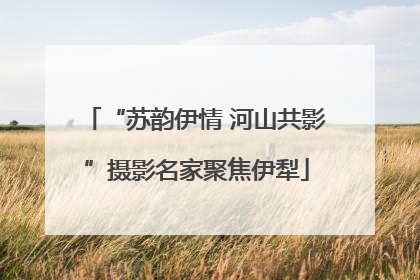 “苏韵伊情 河山共影”摄影名家聚焦伊犁