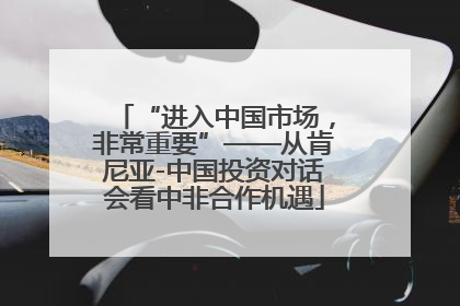 “进入中国市场，非常重要”——从肯尼亚-中国投资对话会看中非合作机遇