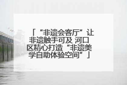 “非遗会客厅”让非遗触手可及 河口区精心打造“非遗美学自助体验空间”