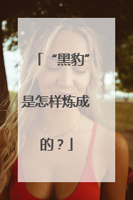 “黑豹”是怎样炼成的？