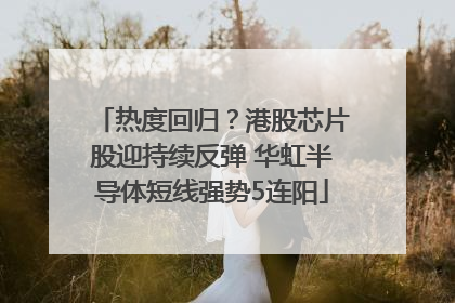热度回归？港股芯片股迎持续反弹 华虹半导体短线强势5连阳