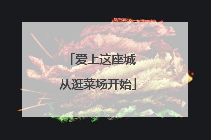爱上这座城 从逛菜场开始