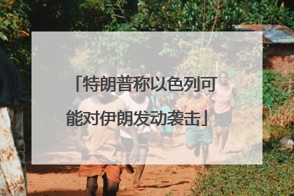 特朗普称以色列可能对伊朗发动袭击