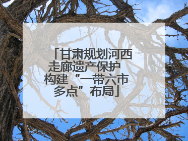 甘肃规划河西走廊遗产保护 构建“一带六市多点”布局