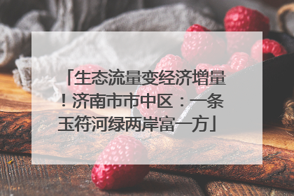 生态流量变经济增量！济南市市中区：一条玉符河绿两岸富一方