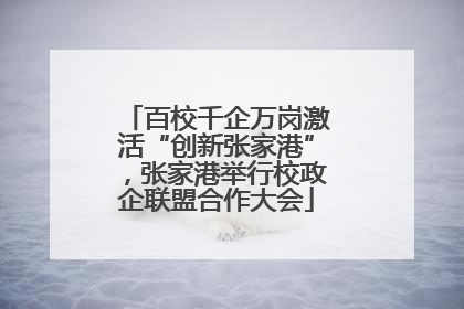 百校千企万岗激活“创新张家港”，张家港举行校政企联盟合作大会