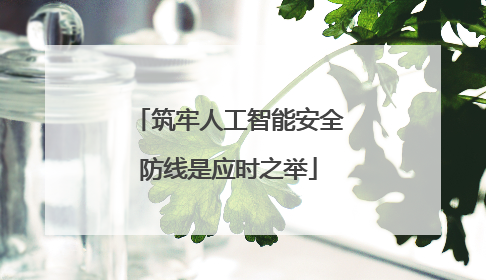 筑牢人工智能安全防线是应时之举