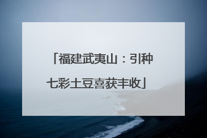 福建武夷山：引种七彩土豆喜获丰收