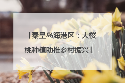 秦皇岛海港区：大樱桃种植助推乡村振兴