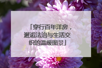 穿行百年洋房，邂逅法治与生活交织的温暖图景