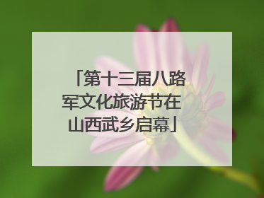 第十三届八路军文化旅游节在山西武乡启幕