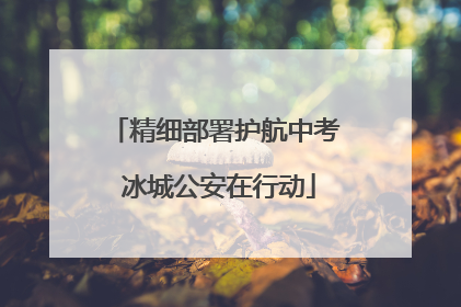 精细部署护航中考 冰城公安在行动