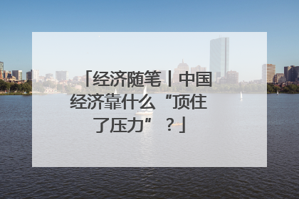 经济随笔丨中国经济靠什么“顶住了压力”？