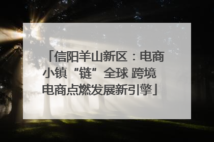 信阳羊山新区：电商小镇“链”全球 跨境电商点燃发展新引擎