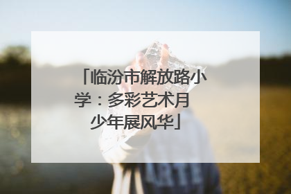 临汾市解放路小学：多彩艺术月 少年展风华