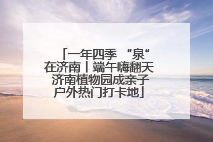 一年四季 “泉”在济南丨端午嗨翻天 济南植物园成亲子户外热门打卡地