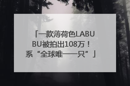 一款薄荷色LABUBU被拍出108万！系“全球唯一一只”
