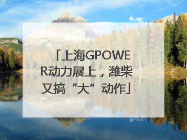 上海GPOWER动力展上，潍柴又搞“大”动作