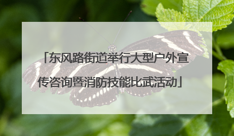 东风路街道举行大型户外宣传咨询暨消防技能比武活动