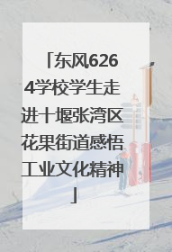 东风6264学校学生走进十堰张湾区花果街道感悟工业文化精神