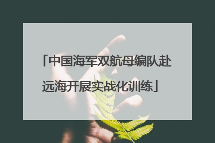 中国海军双航母编队赴远海开展实战化训练