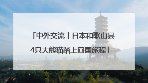 中外交流丨日本和歌山县4只大熊猫踏上回国旅程