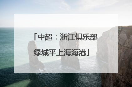 中超：浙江俱乐部绿城平上海海港