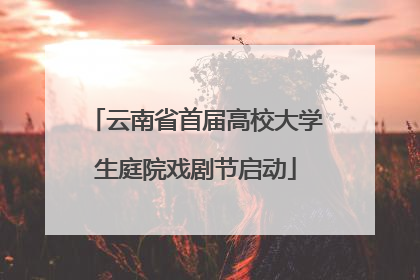 云南省首届高校大学生庭院戏剧节启动