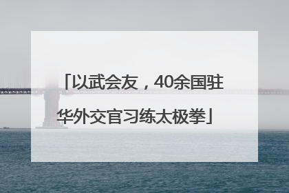 以武会友，40余国驻华外交官习练太极拳