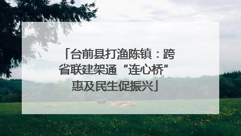 台前县打渔陈镇：跨省联建架通“连心桥” 惠及民生促振兴