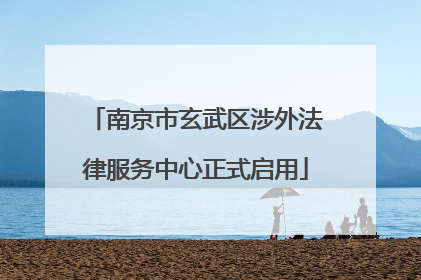 南京市玄武区涉外法律服务中心正式启用