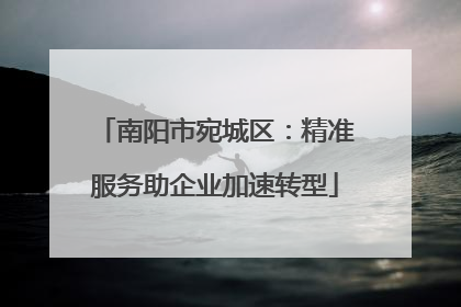南阳市宛城区：精准服务助企业加速转型