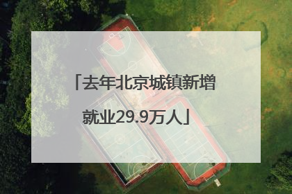 去年北京城镇新增就业29.9万人