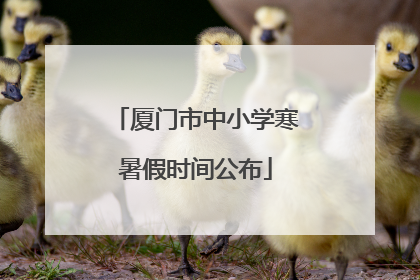 厦门市中小学寒暑假时间公布