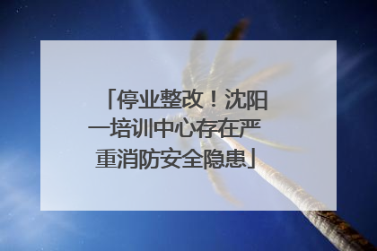 停业整改！沈阳一培训中心存在严重消防安全隐患