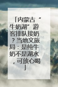 内蒙古“牛奶湖”游客排队接奶？当地文旅局：是纯牛奶不是湖水，可放心喝