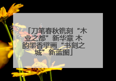 刀笔春秋镌刻“木业之都”新华章 木韵墨香擘画“书刻之城”新蓝图