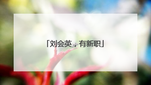刘会英，有新职