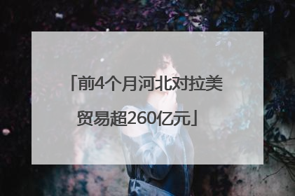 前4个月河北对拉美贸易超260亿元