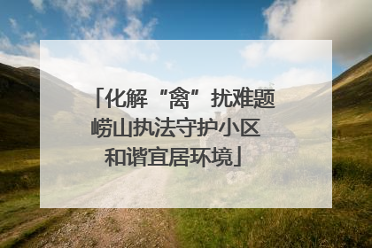 化解“禽”扰难题 崂山执法守护小区和谐宜居环境