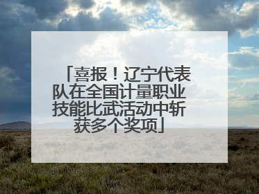 喜报！辽宁代表队在全国计量职业技能比武活动中斩获多个奖项